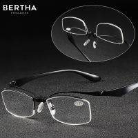 BERTHA Presbyopic Glasses Flip Up Down Near Far Dual Vision Reading Glasses Reader Magnifier Half-rim Presbyopic Glasses S9025