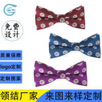 หูกระต่ายไหมเทียมแจ็คการ์ดผูกโบว์ลาย LINGUOZHANG22Necktie