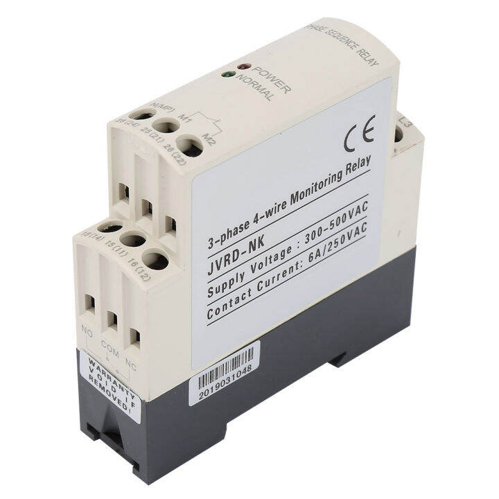 300-500v-ac-50-60hz-4-wire-3-phase-phase-sequence-relay-protector-รีเลย์ป้องกันแรงดันไฟฟ้า