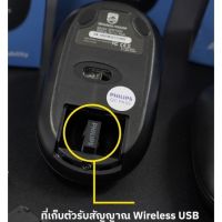 Philips เม้าไร้สายusb Wireless Mouse รุ่นM203 (SPK7203)