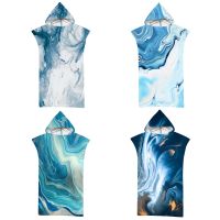 Microfiber Fabric Adult Bath Towels Surf Poncho Beach Towel Changing Bathrobe Cloaks Hooded Swimming Pool Gym Fitness Bath Towel