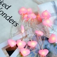 ✧☽ Xsky Love Heart Led String Fairy Lights Pink Girl Bedroom Decoration Strings Light Indoor Party Wedding Garden Garland Lighting