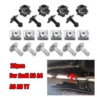 【hot】 20PCS Car Undertray Guard Engine Cover Screws Hood Buckle 8D0805960 8D0805121 AUDI A6 Passat