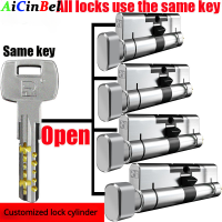 ปรับแต่งกุญแจเดียวกันเพื่อเปิดกระบอกทั้งหมด10ชิ้นคีย์มาตรฐานยุโรปที่มีคุณภาพสูงล็อคประตูกระบอกล็อคประตูป้องกันการโจรกรรม