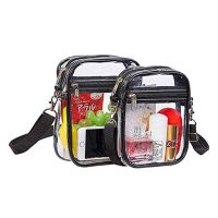 1PC Clear PVC Tote Bag Women Transparent Handbag Zip Purse Security Travel Shoulder Bag Cosmetics Organizer Cross-body Bags 【MAY】