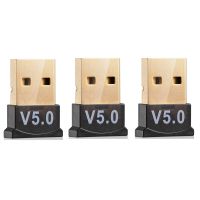 3X USB Bluetooth 5.0 Adapter for PC Win10/8.1/8/7/Bluetooth Dongle Receiver/Transmitter for Support to Connect Headset