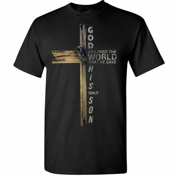 1Son Of God Jesus Christ Cross TShirt Christian 9 John 316 Bible Tee
