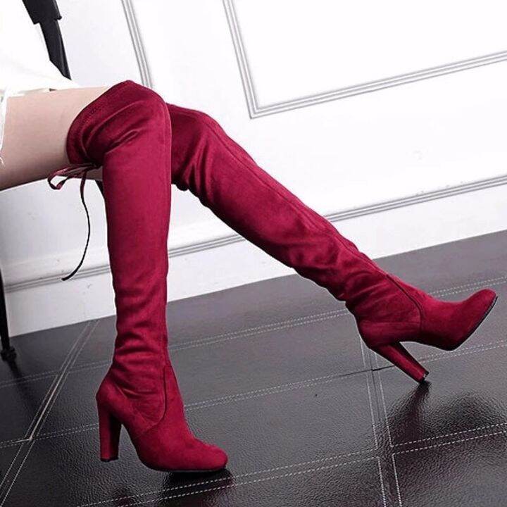 Slim thigh hot sale high boots