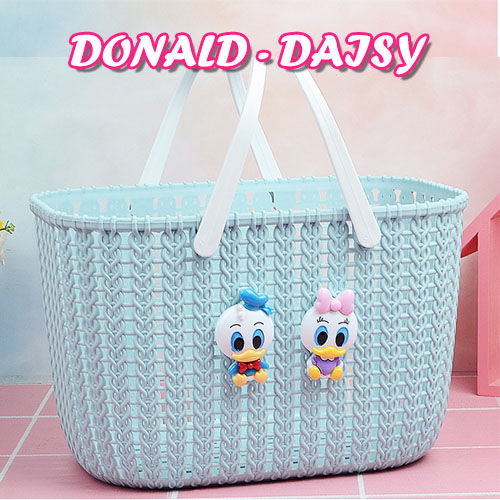 ABS] Bath Portable 3D Cartoon Basket Toiletries Cute Kids Design Hello  Kitty / Doraemon / Donald Daisy for Shopping Picnic Grocery Bag Raga Barang  Kanak-kanak | Lazada