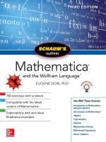 หนังสืออังกฤษใหม่ Schaums Outline of Mathematica, Third Edition (3RD) [Paperback]