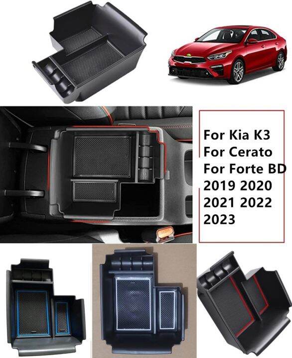 ที่เก็บของคอนโซลกลางสำหรับ-kia-k3-cerato-forte-bd-2019-2020-2021-2022-2023อุปกรณ์ตกแต่งภายในรถยนต์ถาดรองเกียร์