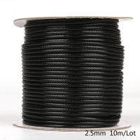 sansa.sg Wholesale 5/10M 2 Style Brown Black Korean Waxed Thread Polyester Cord String Strap Choker Necklace Rope Bead Fit DIY Bracelet