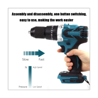 Multi-Functional Electric Drill 50NM Cordless Screwdriver Lithium-Ion Battery Mini Electric Power Screwdriver (No Battery)