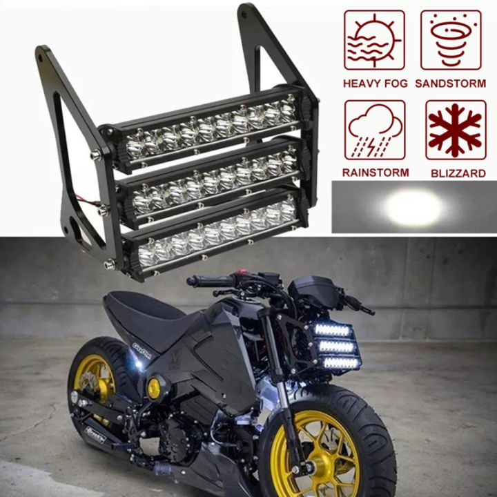 ไฟหน้า-ip67กันน้ำตะเกียบหน้าไฟหน้ารถมอเตอร์ไซค์แบบ-led-รถจักรยานยนต์12v-ใช้ได้กับรถมอเตอร์ไซค์-grom-msx125-2013-2016