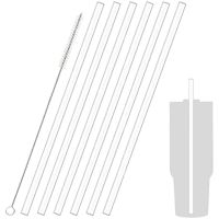 6 Pack Reusable Straws Plastic Straws With Cleaning Brush Compatible With Stanley 20&amp;30 Oz Stanley Cup Stanley Water Jug