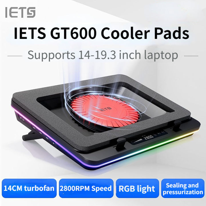 Original Iets Gt Powerful Turbo Fan Rgb Laptop Cooling Pad Gaming