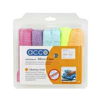 ผ้าไมโครไฟเบอร์ทำความสะอาดอเนกประสงค์ ACCO 30x40cm แพ็ค5 หลากสีMULTIPURPOSE MICROFIBER CLEANING CLOTH ACCO 30x40cm 5 PCS MULTICOLOR **ด่วน ของมีจำนวนจำกัด**