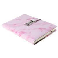 A5 Marble Texture Notebook Password Lock Notebooks Leather Notepad Agenda Weeks Diary Month Planner School Stationery Gift