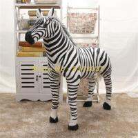 Soft Stuffed Plush Animal Pillow Realistic Doll Zebra Children Gift Toy