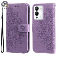 XICCI เคสแบบฝาพับสำหรับ Infinix Note 12 G96เคสโทรศัพท์เจ็ดกลีบเคสโทรศัพท์หนังมีกระเป๋าเงินแม่เหล็กนูน