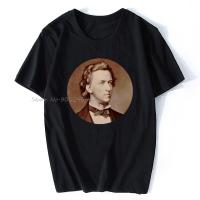 Men T-Shirt Frederic Chopin Composer Portrait Tshirt T Shirt Men Cotton Tees Tops Hip Hop Streetwear