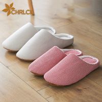 CHRLCK Women Slippers Home Cotton Slipper Winter Indoor Light Comfort Floor Shoes Men Silence Slides Bedroom Fashion Slippers