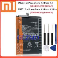 100% Original Xiao Mi BN57 BN61 6000MAh แบตเตอรี่โทรศัพท์สำหรับ Xiaomi Pocophone X3 Poco X3 Pro เปลี่ยนแบตเตอรี่ + เครื่องมือ