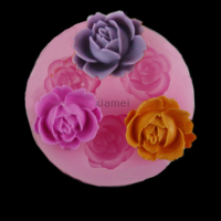 xiamei 3D Rose Flower ซิลิโคน fondant Mold cake Decor ช็อกโกแลตน้ำตาล CRAFT baking Mold