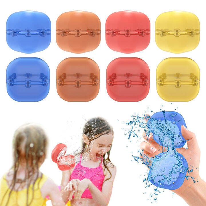 Reusable Water Splash Balls Colorful Water Filling Balloons Absorbent