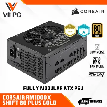 Corsair RM1000x Shift Fully Modular ATX Power Supply - Modular Side  Interface - ATX 3.0 & PCIe 5.0 Compliant - Zero RPM Fan Mode - 105°C-Rated