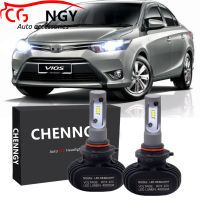 สำหรับ Toyota Vios E Spec &amp; J Spec 2013-2021 (ไฟหน้า)-2Pc LED ไฟหน้า6000K สีขาวหลอดไฟชุดเปลี่ยนฮาโลเจน CG