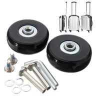 ❇ 12Pcs/Set Silent Rubber Sliding Practical Axles Replacement Casters Luggage Wheel Repair Set Travel Suitcase Parts Axles