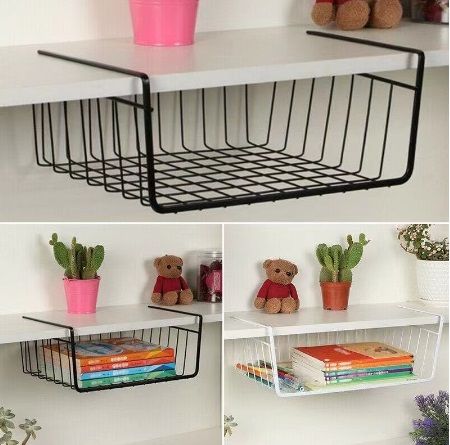 Multipurpose Hanging Under Shelf Cabinet Storage Basket Cabinet