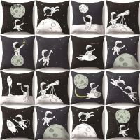 Hongbo Fashion Astronaut Creative Pillow Case Printed Pillowcases  Pillow Covers Sofa Cushion Cover Cojines