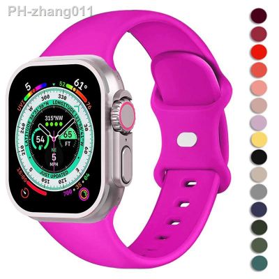 Silicone Strap For apple watch band Ultra 49mm series 8 7 41mm 45mm correa 44 mm 40mm 38mm 42mm sport bracelet iwatch 6 5 4 3 SE