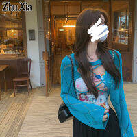 Zhu Xia เสื้อตาข่ายคลุมไหล่ผู้หญิง,เสื้อตาข่ายป้องกันแสงแดดสไตล์ใหม่ฤดูร้อนเสื้อสตรีโปร่ง