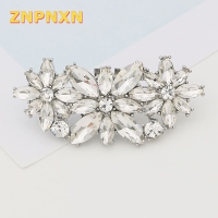 ZNPNXN 1PC ผู้หญิงคลิปรองเท้าเงา rhinestone ตกแต่งคลิปผู้หญิงรองเท้า Charm BUCKLE