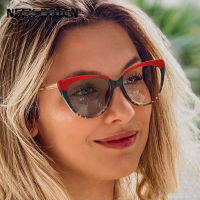 Red Leopard Photochromic Reading Glasses Women Cat Eye Blue Light Filter Resin Reader Sunglasses With Diopter 0 +0.5 +0.75 +4.0