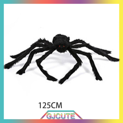 GJCUTE Black Spider ฮาโลวีนตกแต่งบ้านผีสิง PROP ในร่มตกแต่งยักษ์กลางแจ้ง
