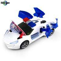 SIXPS เกมแข่งรถ Kids Toys สะท้อนแสงเสียงชนและไปรถยนต์ตำรวจของเล่นยานพาหนะรถของเล่นไฟฟ้ารุ่นดริฟท์