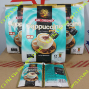 03 bịch Cà phê Cappuccino Aik Cheong 306g 12 gói 25g kèm gói Caocao nhỏ