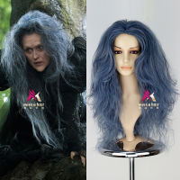 Warm in the forest witch witch mix dark blue hair womens newest cosplay wig wig + wig cap