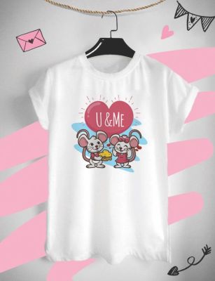 เสื้อลาย Valentine You & Me ต้อนรับวันวาเลนไทน์ วันแห่งความรัก ด้วยเสื้อยืด Valentine สีสันสดใส ใส่สบาย ไม่ยืด ไม่ย้วย