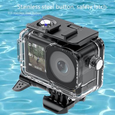 สำหรับ DJI OO Action 3อุปกรณ์เสริมกล้องใต้น้ำ40เมตรเคสกล้องกันน้ำสำหรับดำน้ำเปลือกป้องกันปลอกหุ้ม