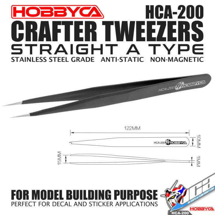 hobbyca-hca-200-crafter-tweezers-straight-a-type-แหนบสําหรับซ่อมแซม-โมเดล-กันดั้ม-กันพลา-vca-gundam