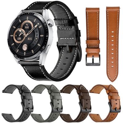 Straps For Huawei Watch GT2 GT 3 GT3 42mm 46mm Genuine Leather Smart Wristband Bracelet Watchband Accessories Belt 20 22mm