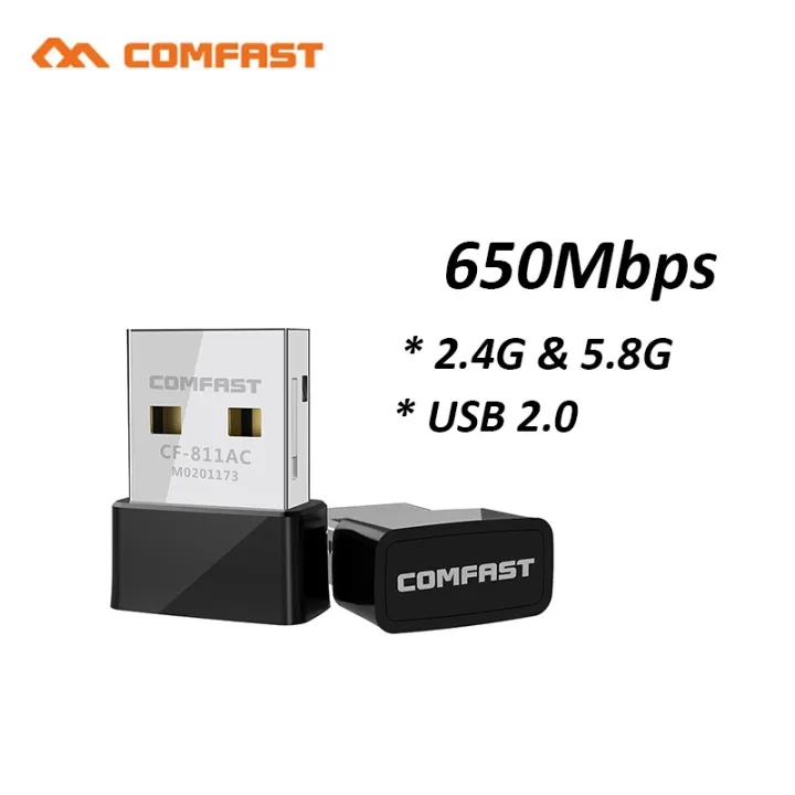 650Mbps CF-811AC ขนาดเล็กอะแดปเตอร์ไร้สาย USB WIFI LAN USB2.0 Ethernet ...