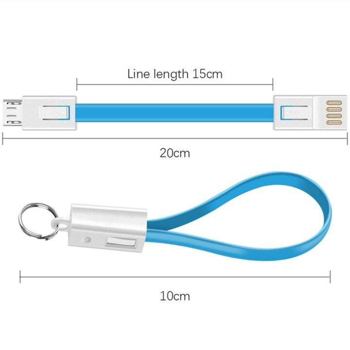 พวงกุญแจสาย-usb-แบบพกพาชนิด-c-สายสั้นข้อมูลไมโคร-usb-สำหรับ-samsung-s9-huawei-xiaomi-mi9พวงกุญแจขนาดเล็กลวดสายชาร์จ