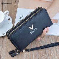 Double Zipper Wallet Womens Wallet Long Fashion Large Capacity Wallet Double Layer Wallet Mobile Phone Bag Ladies Handbag