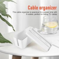 Cable Management Box, ABS Cable Organizer Cord Hider Box, Computer Power Lines, Route Cables, Under Desk Power Strip